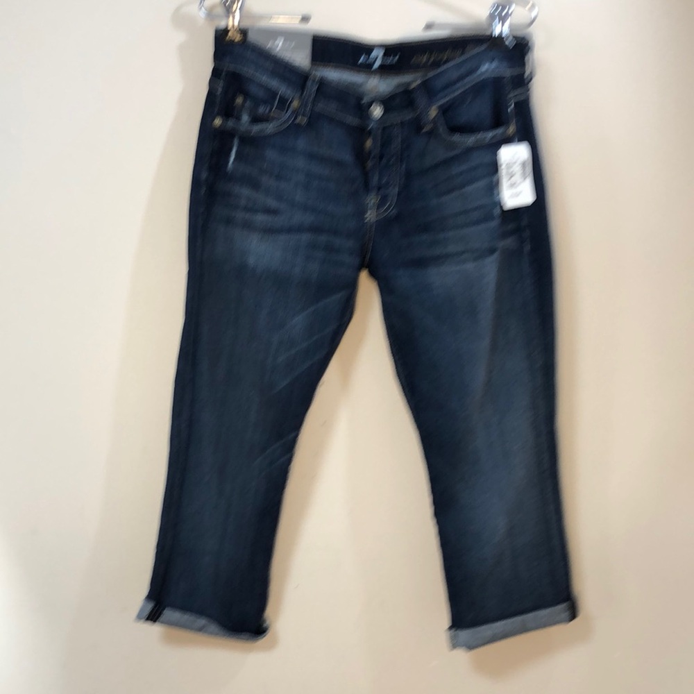 NWT 7 For All Mankind Crop Josefina Skinny Boyfriend Jeans. Size 26. NEW